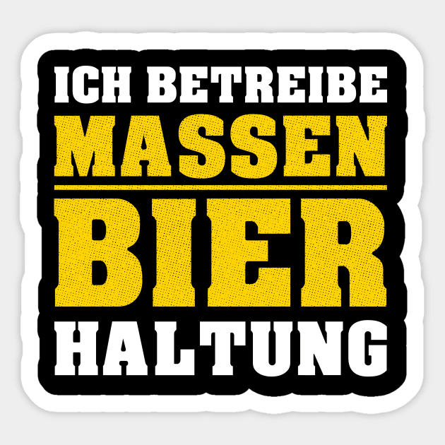 Ich betreibe Massenbierhaltung I JGA Männer Malle Party Sticker by 5StarDesigns